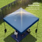 Outsunny 10 ft x 10 ft Replacement Canopy Top for Pop Up Canopy Tent with 4 Sand Bags, UPF50+ Protection, Navy Blue - Image 4