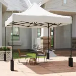 Outsunny 10' x 10' Replacement Canopy Top for Pop Up Canopy Tent with 4 Sand Bags, UPF50+ Protection, White - Image 7