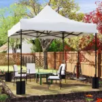 Outsunny 10' x 10' Replacement Canopy Top for Pop Up Canopy Tent with 4 Sand Bags, UPF50+ Protection, White - Image 9