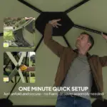 Outsunny 10 x 11 ft Pop Up Gazebo Screen Tent, Portable Instant Camping Canopy Screen House with Nettings, Carry Bag, Dark Green - Image 4