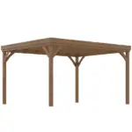 Outsunny 10 ft x 12 ft Outdoor Pergola, Wood Gazebo Grape Trellis with Stable Structure and Concrete Anchors, for Garden, Patio, Backyard, Deck - Image 11
