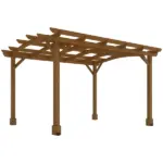 10' x 12' Wood Pergola, Outdoor Gazebo Grape Trellis with Arched Roof for Climbing Plant Support, Dark Brown - Image 11