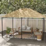 10' x 13' Gazebo Replacement Canopy Cover, Gazebo Roof Replacement (TOP COVER ONLY), Khaki - Image 10