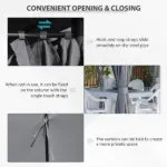10 x 13 Outdoor Gazebo, Canopy Shelter with 6 Sidewalls, Steel Frame, Gray for Garden and Backyard, Gray - Image 5