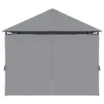 10 x 13 Outdoor Gazebo, Canopy Shelter with 6 Sidewalls, Steel Frame, Gray for Garden and Backyard, Gray - Image 7