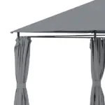 10 x 13 Outdoor Gazebo, Canopy Shelter with 6 Sidewalls, Steel Frame, Gray for Garden and Backyard, Gray - Image 8