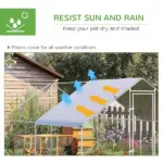 10 x 13 x 6.5 Large Metal Chicken Coops Walk-in Poultry Cage with Cover Lockable Door for Outdoor Backyard Silver - Image 4