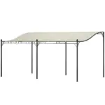 10' x 16' Outdoor Pergola Canopy, Metal Patio Canopy with Drainage Holes for Backyard, Garden, Cream White - Image 11