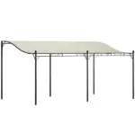 10' x 16' Outdoor Pergola Canopy, Metal Patio Canopy with Drainage Holes for Backyard, Garden, Cream White