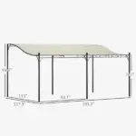 10' x 16' Outdoor Pergola Canopy, Metal Patio Canopy with Drainage Holes for Backyard, Garden, Cream White - Image 3