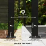 10' x 16' Outdoor Pergola Canopy, Metal Patio Canopy with Drainage Holes for Backyard, Garden, Cream White - Image 5