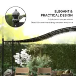 10' x 16' Outdoor Pergola Canopy, Metal Patio Canopy with Drainage Holes for Backyard, Garden, Cream White - Image 7