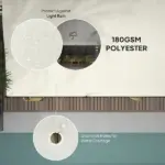 10' x 20' Outdoor Pergola Canopy, Metal Patio Canopy with Drainage Holes for Backyard, Garden, Cream White - Image 4