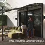 10' x 20' Outdoor Pergola Canopy, Metal Patio Canopy with Drainage Holes for Backyard, Garden, Cream White - Image 6