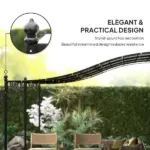 10' x 20' Outdoor Pergola Canopy, Metal Patio Canopy with Drainage Holes for Backyard, Garden, Cream White - Image 7