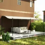 10' x 20' Outdoor Pergola Canopy, Metal Patio Canopy with Drainage Holes for Backyard, Garden, Cream White - Image 10