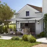 10' x 20' Outdoor Pergola Canopy, Metal Patio Canopy with Drainage Holes for Backyard, Garden, Dark Gray - Image 2