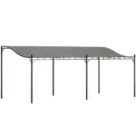10' x 20' Outdoor Pergola Canopy, Metal Patio Canopy with Drainage Holes for Backyard, Garden, Dark Gray - Image 11