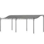 10' x 20' Outdoor Pergola Canopy, Metal Patio Canopy with Drainage Holes for Backyard, Garden, Dark Gray