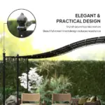 10' x 20' Outdoor Pergola Canopy, Metal Patio Canopy with Drainage Holes for Backyard, Garden, Dark Gray - Image 7