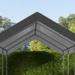 Outsunny 10 x 20 Inch Carport Replacement Canopy, UV Resistant, with Ball Bungee Cords, Dark Gray - Image 9