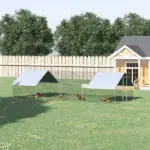 PawHut 10 ft x 26 ft x 6.5 ft Large Metal Chicken Coop with Run, Walk-in Poultry Cage Hen Playpen House with Cover and Lockable Door for Farm - Image 11