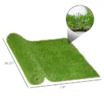 10 x 3 Artificial Turf Grass Green with UV Protection Drain Holes 125 Height - Image 3