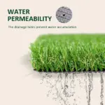 10 x 3 Artificial Turf Grass Green with UV Protection Drain Holes 125 Height - Image 4