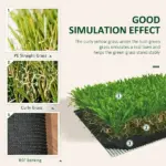 10 x 3 Artificial Turf Grass Green with UV Protection Drain Holes 125 Height - Image 5