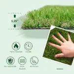 10 x 3 Artificial Turf Grass Green with UV Protection Drain Holes 125 Height - Image 6