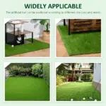 10 x 3 Artificial Turf Grass Green with UV Protection Drain Holes 125 Height - Image 7