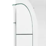 Outsunny 10' x 5' x 7' Lean-to Walk-in Greenhouse, White PE Cover, with 2 Roll-up Doors, Windows and 3 Wire Shelves, Plant Nursery - Image 10