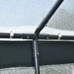 10' x 7' Walk-In Tunnel Greenhouse Garden Hot House withRoll-Up Windows Zippered Door White/Dark Grey Gardening Essentials - Image 9