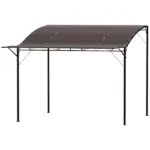 10' x 8' Outdoor Pergola and Patio Gazebo for Garden, Camper, Deck, Doors and Windows, Brown
