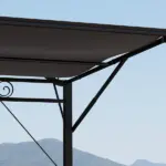 10' x 8' Outdoor Pergola and Patio Gazebo for Garden, Camper, Deck, Doors and Windows, Brown - Image 7