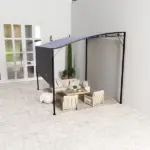 10' x 8' Outdoor Pergola and Patio Gazebo for Garden, Camper, Deck, Doors and Windows, Brown - Image 10