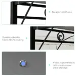 10' x 8' Outdoor Pergola and Patio Gazebo for Garden, Camper, Deck, Doors and Windows, Dark Gray - Image 5