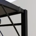 10' x 8' Outdoor Pergola and Patio Gazebo for Garden, Camper, Deck, Doors and Windows, Dark Gray - Image 7