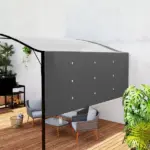 10' x 8' Outdoor Pergola and Patio Gazebo for Garden, Camper, Deck, Doors and Windows, Dark Gray - Image 8