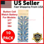 10 Pack 377 376 364 363 SR626SW Silver Oxide Watch Batteries - Image 12