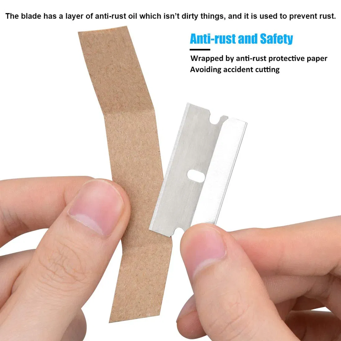 100 Pack Single Edge Razor Scraper Blades for Cleaning and Utility Use