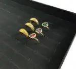 100 Slot Jewelry Ring Display Organizer Tray with Clear Cover - Image 7
