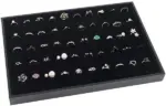 100 Slot Jewelry Ring Display Organizer Tray with Clear Cover - Image 13