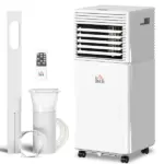 HOMCOM 10000 BTU Mobile Air Conditioner for Cooling and Dehumidifying, Remote Control, 24H Timer, LED Display, White - Image 11
