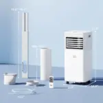 HOMCOM 10000 BTU Mobile Air Conditioner for Cooling and Dehumidifying, Remote Control, 24H Timer, LED Display, White - Image 3