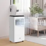 HOMCOM 10,000 BTU Moible Air Conditioner 440 Sq. Ft., Dehumidifier Fan Auto Sleep with 24H Timer On/Off, Window Kit, White - Image 10