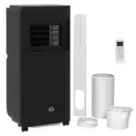 HOMCOM 10000 BTU Portable Air Conditioner, Efficient Cooling for 440 Sq Ft, Dehumidifier, Fan, 24H Timer, Black - Image 11