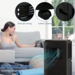 HOMCOM 10000 BTU Portable Air Conditioner, Efficient Cooling for 440 Sq Ft, Dehumidifier, Fan, 24H Timer, Black - Image 4