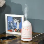 HOMCOM 100mL Essential Oil Diffuser and Humidifier with 7 Color LED and Timer - Image 2