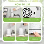 HOMCOM 100mL Essential Oil Diffuser and Humidifier with 7 Color LED and Timer - Image 7